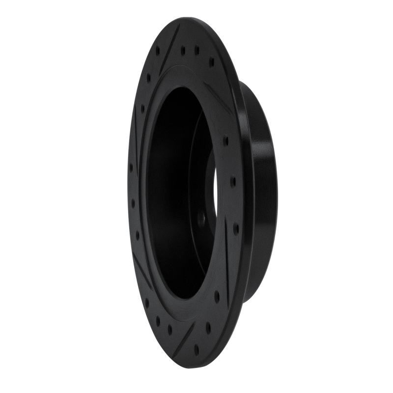 Nissan NX Brake Rotor (1) - Rear Right - R1 Concepts - Drilled & Slotted - Black - `91-`06